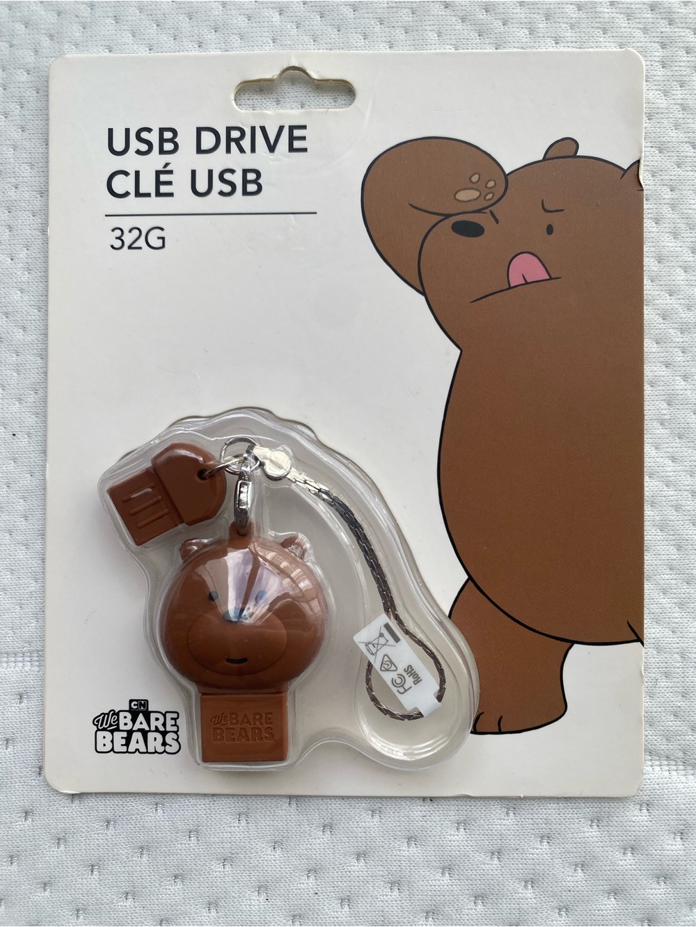 Cartoon Network Brown We Bare Bears USB Drive Keychain - 32G